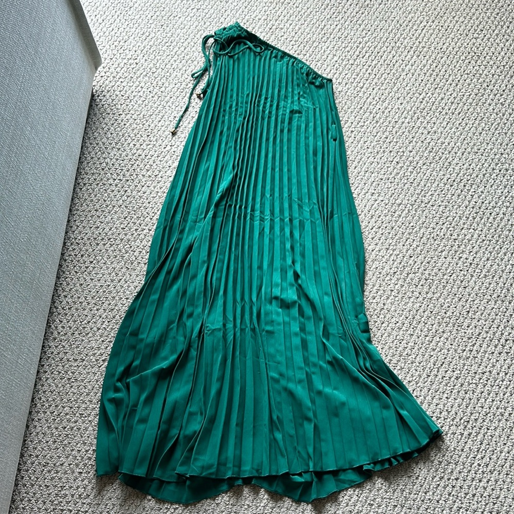 Pleated One Shoulder Dress